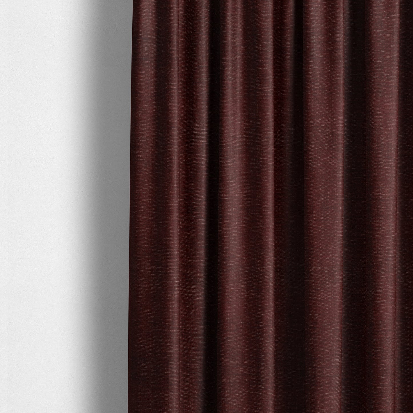 Tanga Superbly Soft Textured Plain Chenille Material Burgundy Red Colour Furnishing Upholstery Fabrics - Made To Measure Curtains