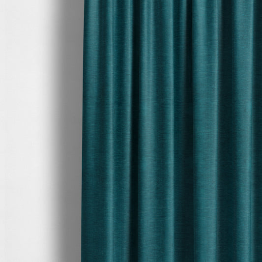 Tanga Superbly Soft Textured Plain Chenille Material Blue Teal Colour Furnishing Upholstery Fabrics - Made To Measure Curtains