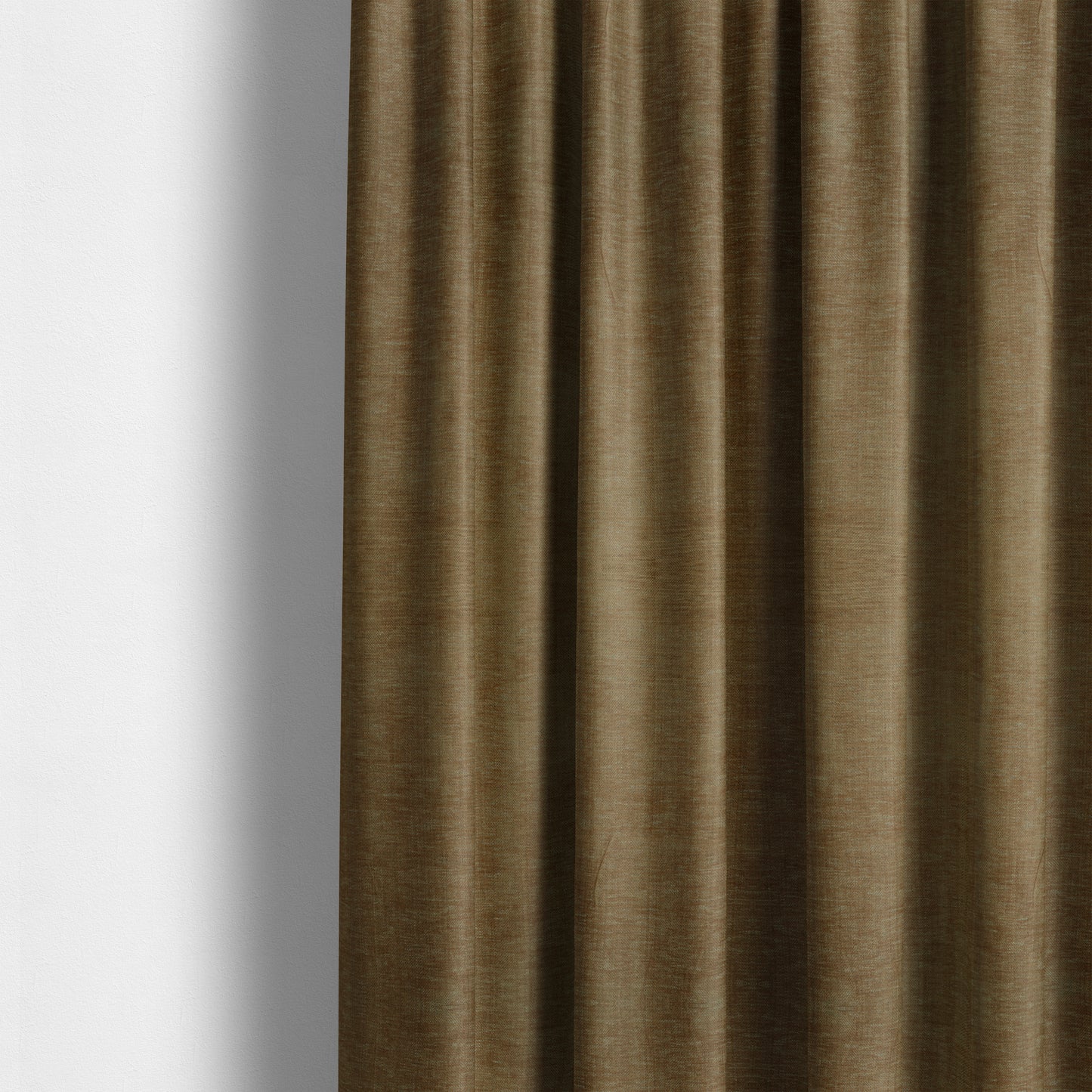 Tanga Superbly Soft Textured Plain Chenille Material Brown Colour Furnishing Upholstery Fabrics - Made To Measure Curtains