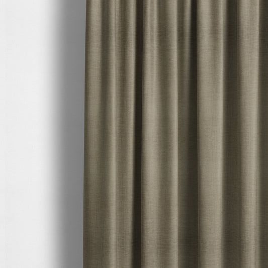 Tanga Superbly Soft Textured Plain Chenille Material Mink Colour Furnishing Upholstery Fabrics - Made To Measure Curtains