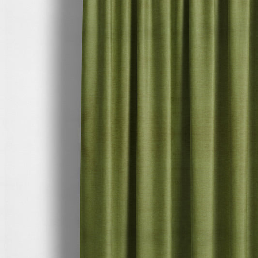 Tanga Superbly Soft Textured Plain Chenille Material Lime Green Colour Furnishing Upholstery Fabrics - Made To Measure Curtains