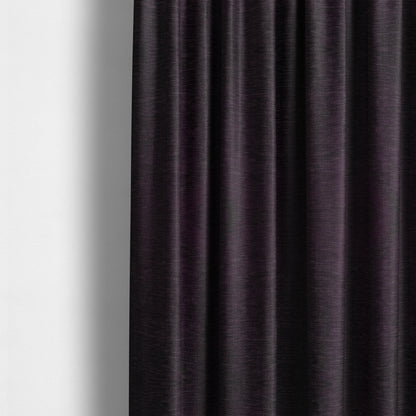 Tanga Superbly Soft Textured Plain Chenille Material Purple Colour Furnishing Upholstery Fabrics - Made To Measure Curtains