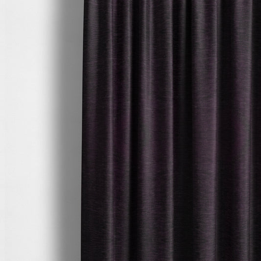 Tanga Superbly Soft Textured Plain Chenille Material Purple Colour Furnishing Upholstery Fabrics - Made To Measure Curtains