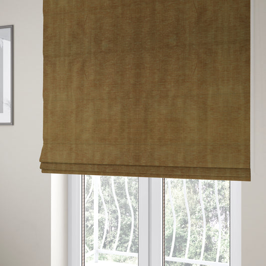 Tanga Superbly Soft Textured Plain Chenille Material Brown Colour Furnishing Upholstery Fabrics - Roman Blinds