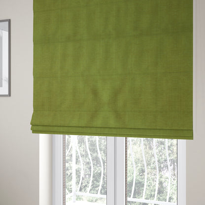 Tanga Superbly Soft Textured Plain Chenille Material Lime Green Colour Furnishing Upholstery Fabrics - Roman Blinds