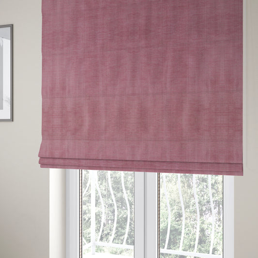 Tanga Superbly Soft Textured Plain Chenille Material Soft Pink Colour Furnishing Upholstery Fabrics - Roman Blinds