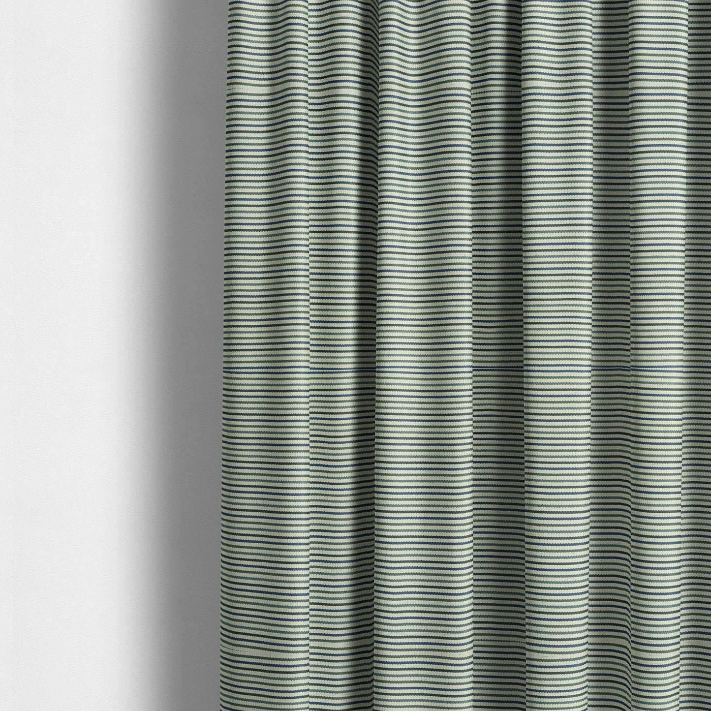 Turin Woven Chenille Textured Like Corduroy Upholstery Fabric In Blue Colour - Made To Measure Curtains