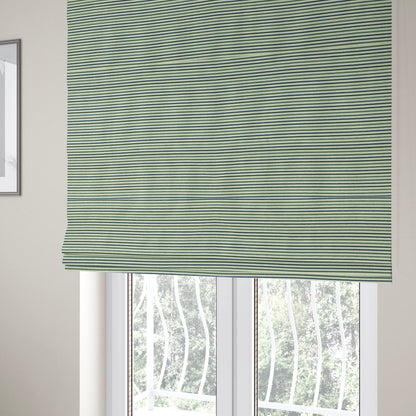 Turin Woven Chenille Textured Like Corduroy Upholstery Fabric In Blue Colour - Roman Blinds