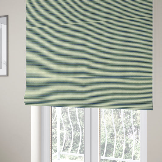 Turin Woven Chenille Textured Like Corduroy Upholstery Fabric In Blue Colour - Roman Blinds