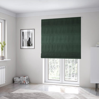 Venice Velvet Fabrics In Dark Green Colour Furnishing Upholstery Velvet Fabric - Roman Blinds