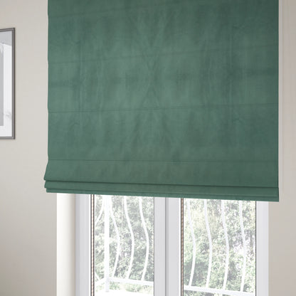 Venice Velvet Fabrics In Aqua Colour Furnishing Upholstery Velvet Fabric - Roman Blinds