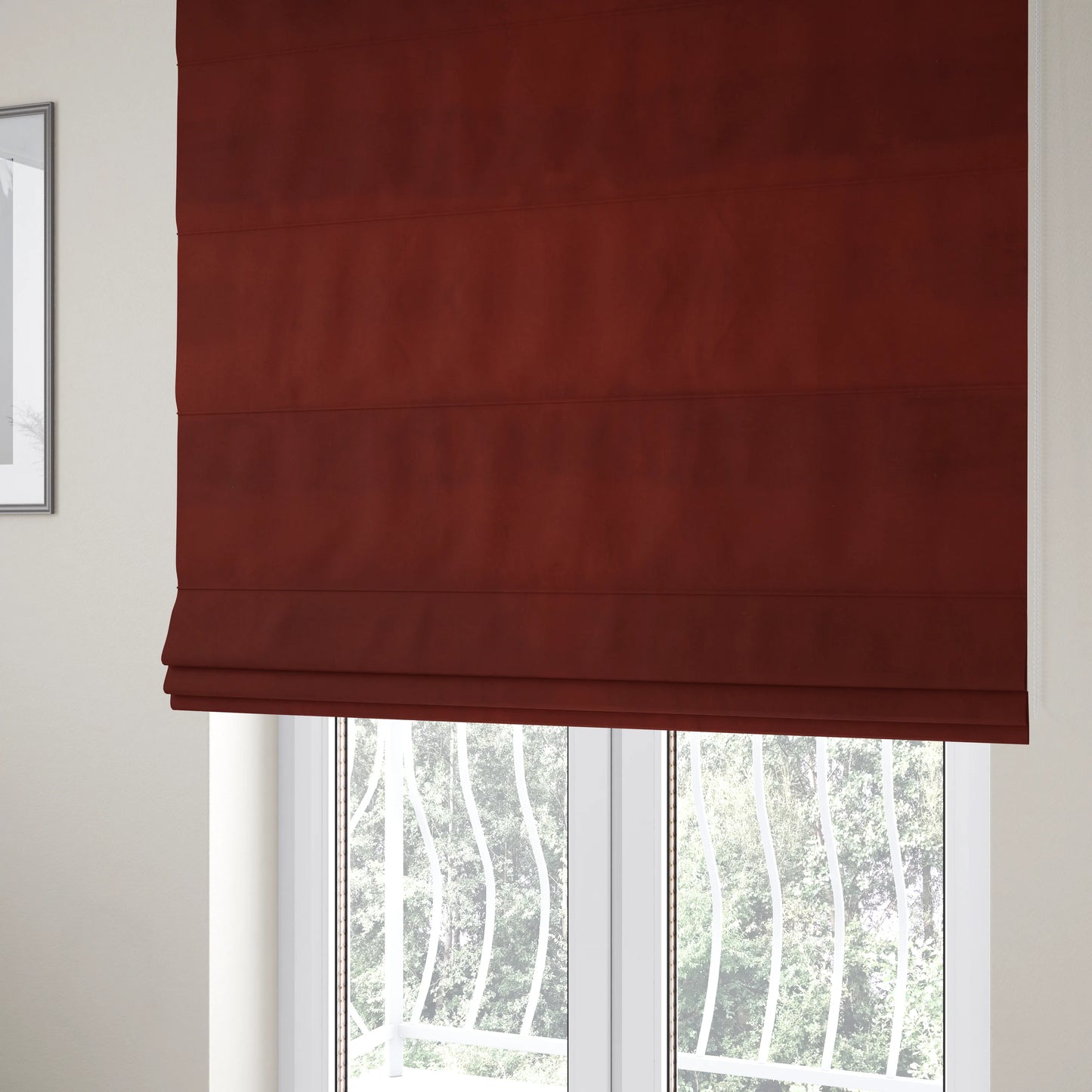 Venice Velvet Fabrics In Burgundy Colour Furnishing Upholstery Velvet Fabric - Roman Blinds