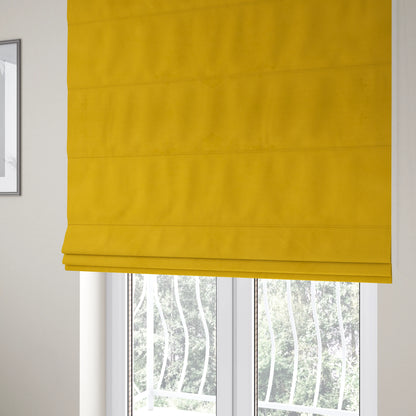 Venice Velvet Fabrics In Lemon Colour Furnishing Upholstery Velvet Fabric - Roman Blinds