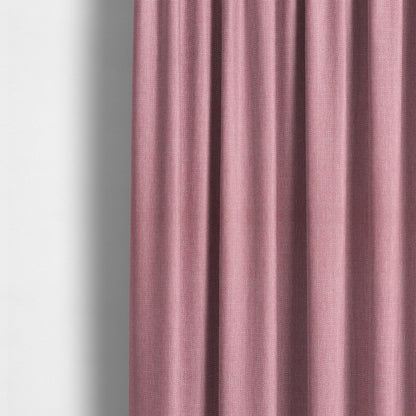 Verona Unique Textured Basket Weave Heavyweight Upholstery Fabric In Pink Colour - Made To Measure Curtains