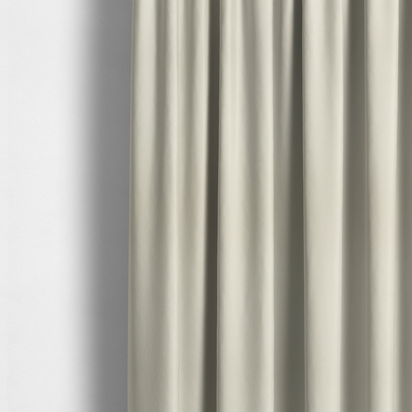 Wiltshire Plain Poly Cotton Flat Weave Upholstery Curtains Fabric In White Colour - Made To Measure Curtains