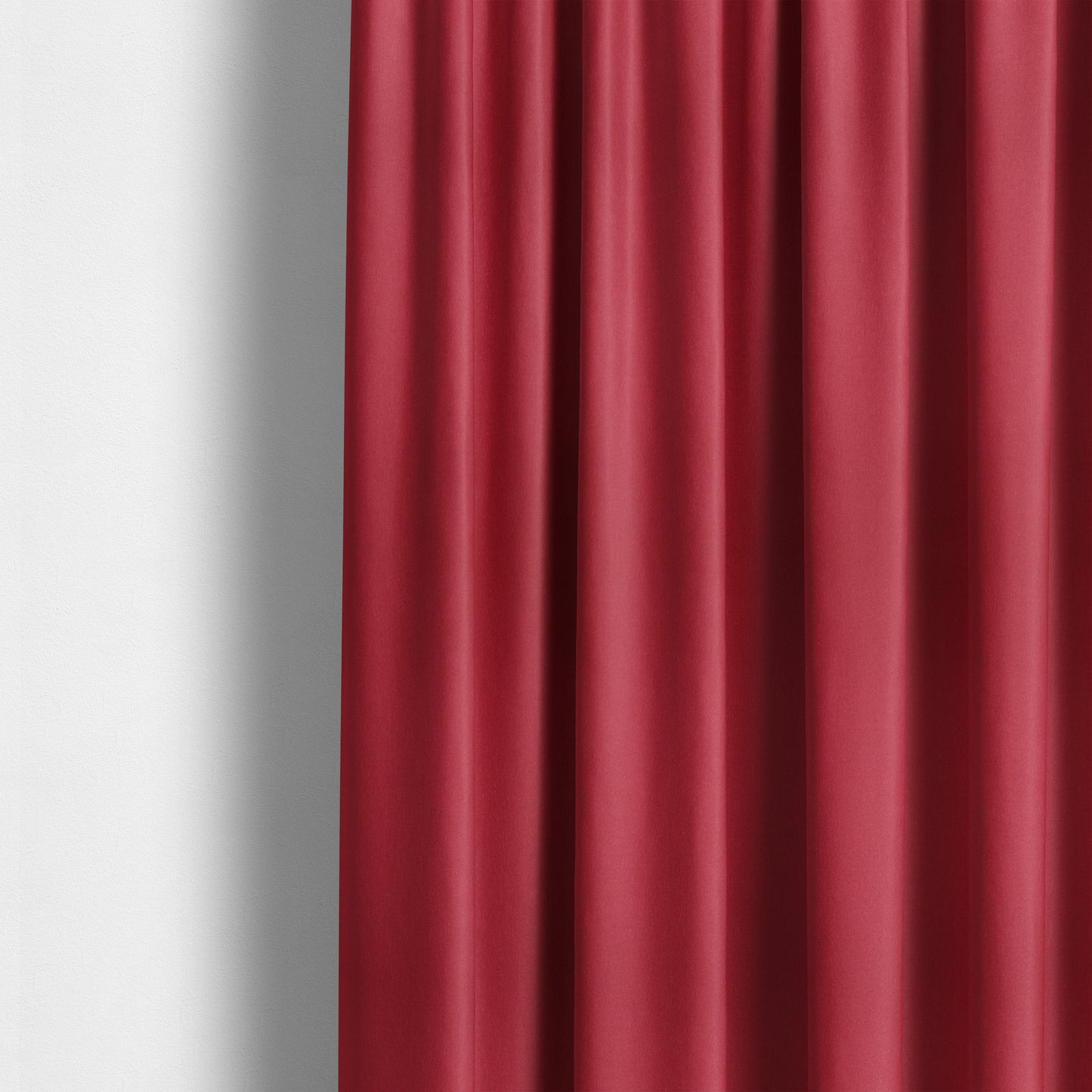 Wiltshire Plain Poly Cotton Flat Weave Upholstery Curtains Fabric In Red Colour - Made To Measure Curtains