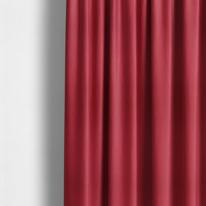 Wiltshire Plain Poly Cotton Flat Weave Upholstery Curtains Fabric In Red Colour - Made To Measure Curtains