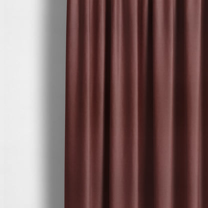 Wiltshire Plain Poly Cotton Flat Weave Upholstery Curtains Fabric In Wine Red Colour - Made To Measure Curtains