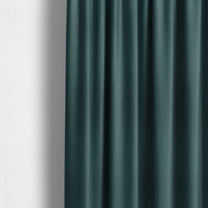 Wiltshire Plain Poly Cotton Flat Weave Upholstery Curtains Fabric In Prussian Blue Colour - Made To Measure Curtains