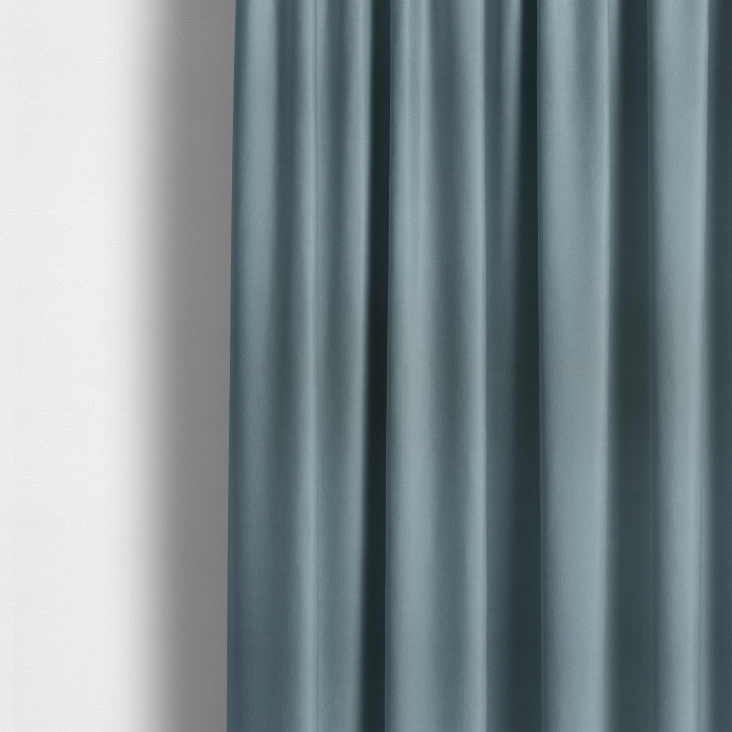 Wiltshire Plain Poly Cotton Flat Weave Upholstery Curtains Fabric In Sky Blue Colour - Made To Measure Curtains