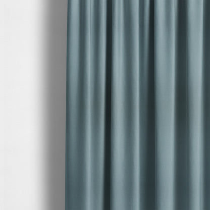 Wiltshire Plain Poly Cotton Flat Weave Upholstery Curtains Fabric In Sky Blue Colour - Made To Measure Curtains