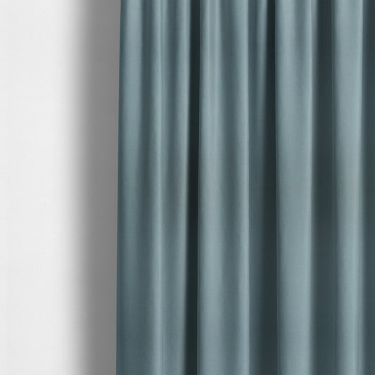 Wiltshire Plain Poly Cotton Flat Weave Upholstery Curtains Fabric In Sky Blue Colour - Made To Measure Curtains