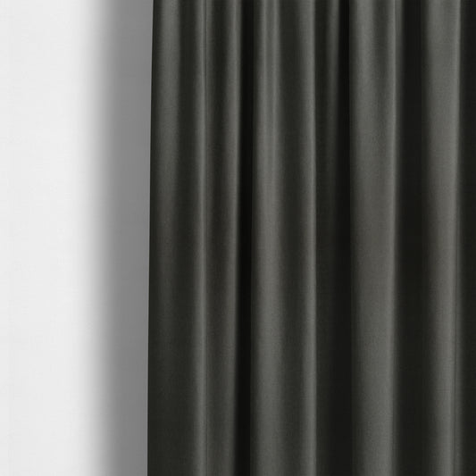 Wiltshire Plain Poly Cotton Flat Weave Upholstery Curtains Fabric In Black Colour - Made To Measure Curtains