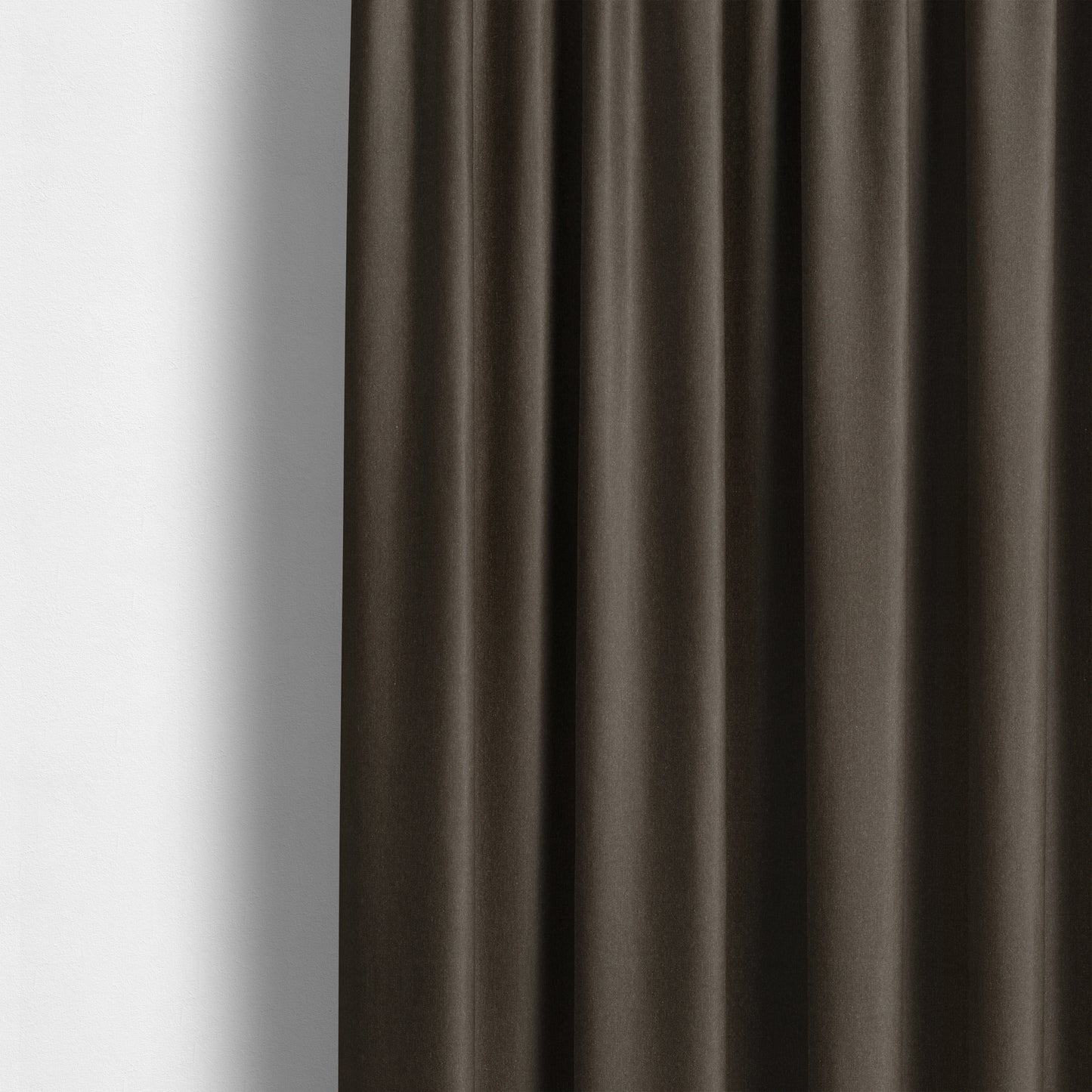 Wiltshire Plain Poly Cotton Flat Weave Upholstery Curtains Fabric In Brown Colour - Made To Measure Curtains