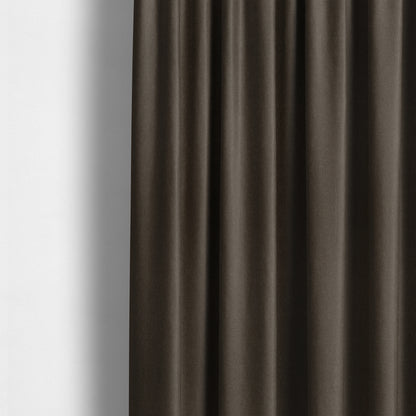 Wiltshire Plain Poly Cotton Flat Weave Upholstery Curtains Fabric In Brown Colour - Made To Measure Curtains