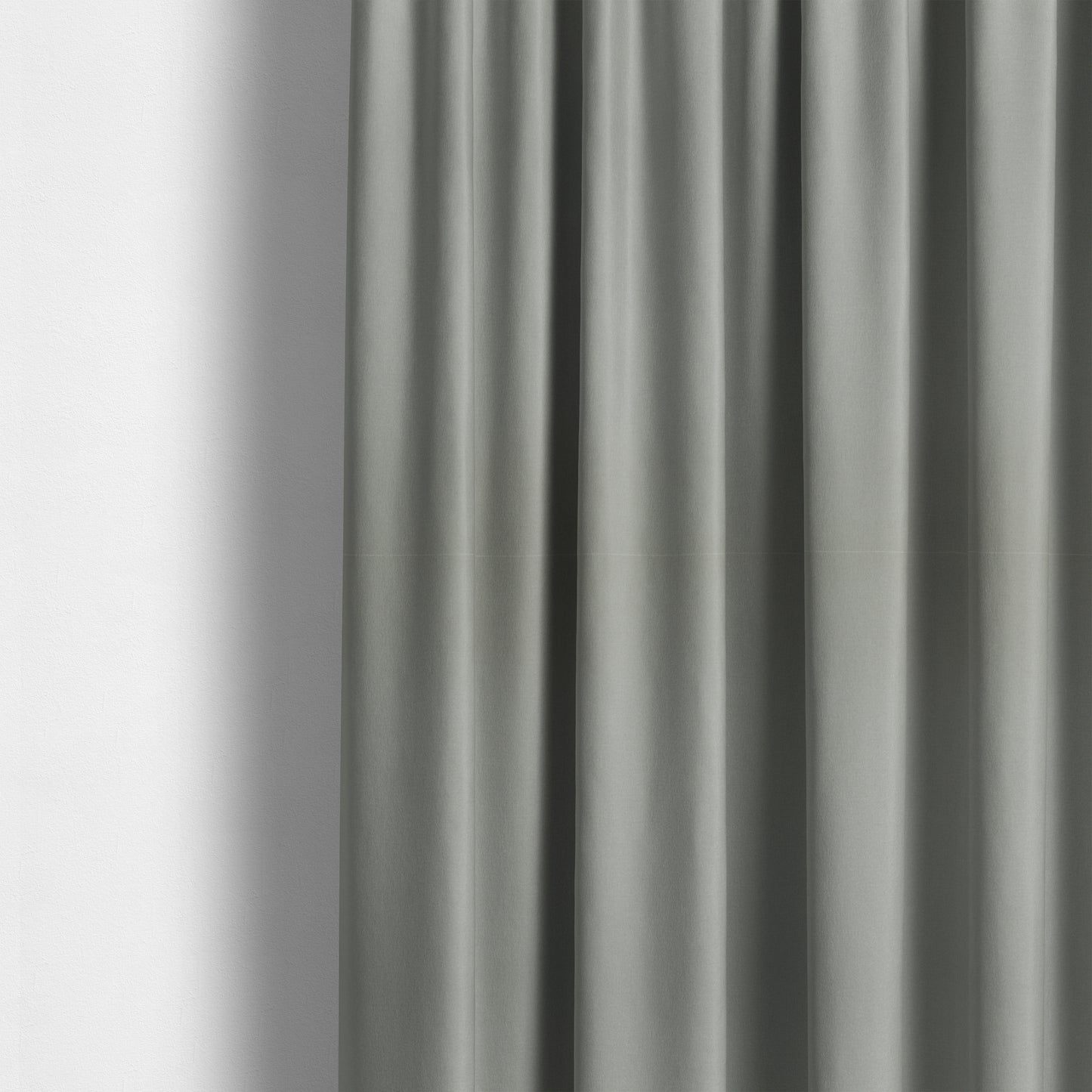 Wiltshire Plain Poly Cotton Flat Weave Upholstery Curtains Fabric In Silver Colour - Made To Measure Curtains