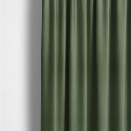 Wiltshire Plain Poly Cotton Flat Weave Upholstery Curtains Fabric In Forest Green Colour - Made To Measure Curtains