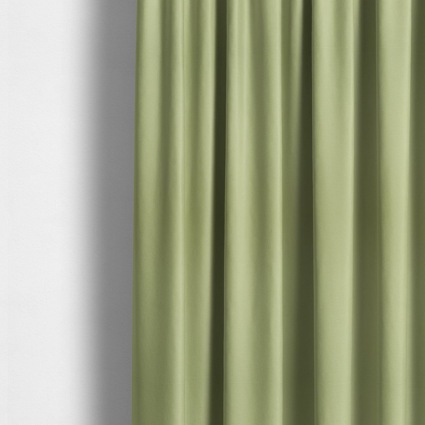 Wiltshire Plain Poly Cotton Flat Weave Upholstery Curtains Fabric In Lime Green Colour - Made To Measure Curtains