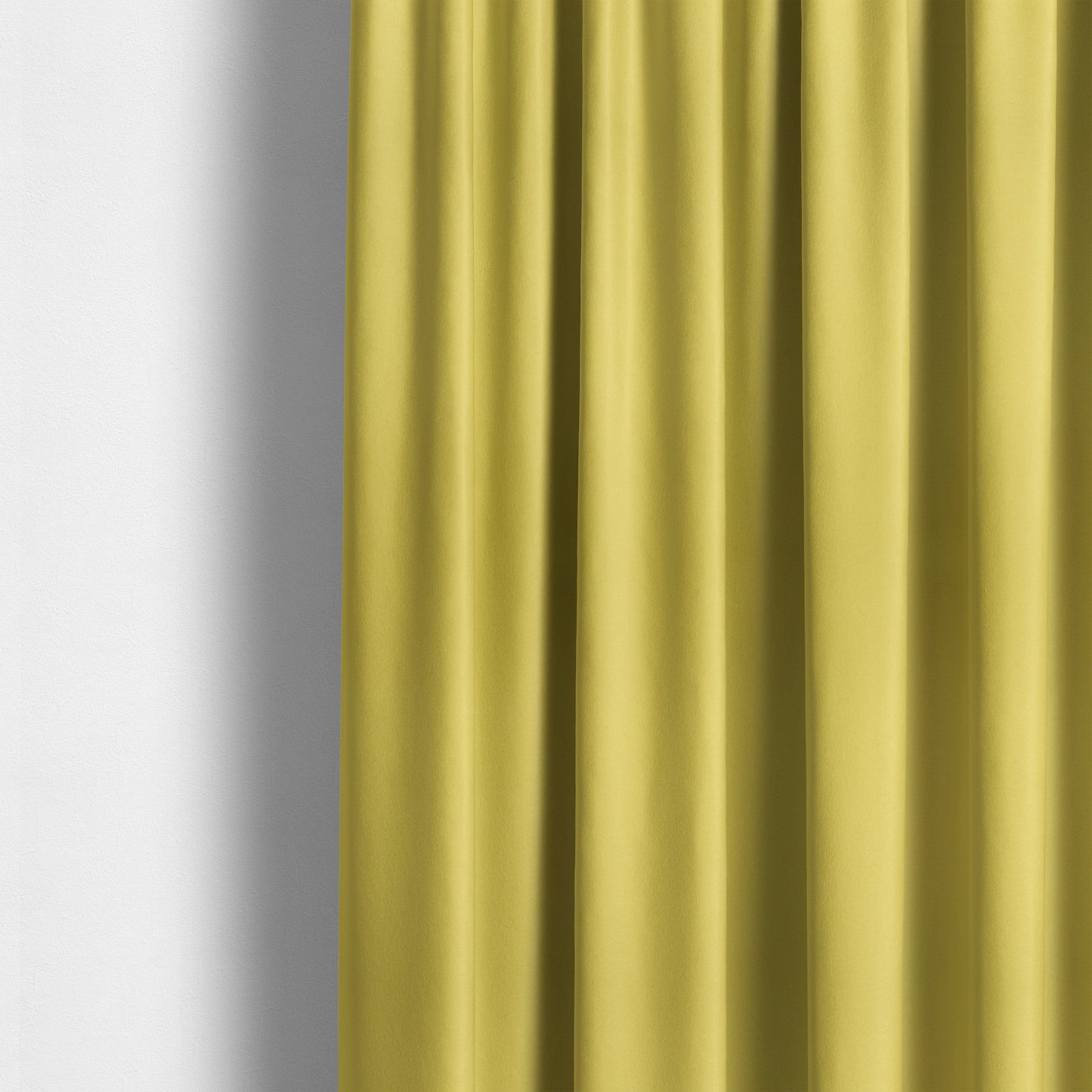 Wiltshire Plain Poly Cotton Flat Weave Upholstery Curtains Fabric In Yellow Colour - Made To Measure Curtains