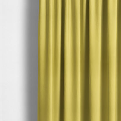 Wiltshire Plain Poly Cotton Flat Weave Upholstery Curtains Fabric In Yellow Colour - Made To Measure Curtains