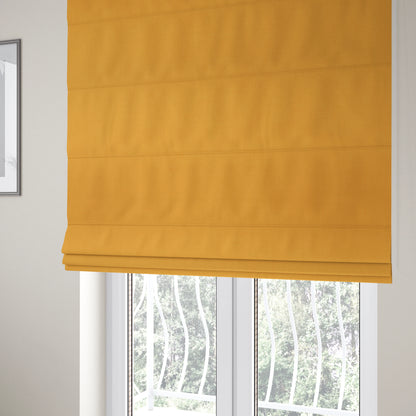 Wiltshire Plain Poly Cotton Flat Weave Upholstery Curtains Fabric In Orange Colour - Roman Blinds