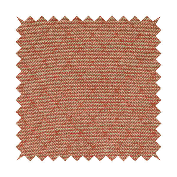 Woodland Semi Plain Chenille Textured Durable Upholstery Fabric In Orange