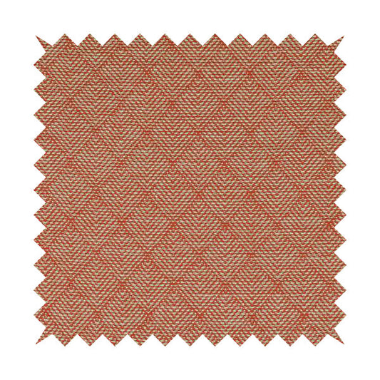 Woodland Semi Plain Chenille Textured Durable Upholstery Fabric In Orange