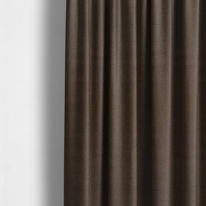 Yolando Textured Fabric Brown Chocolate Colour Upholstery Furnishing Fabric - Made To Measure Curtains