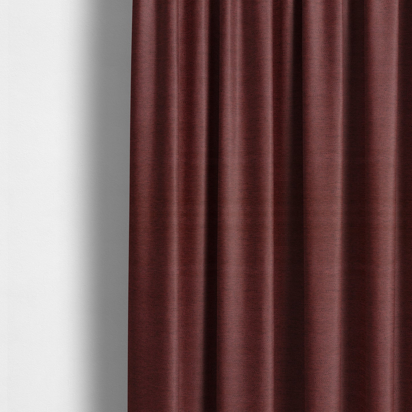 Yolando Textured Fabric Red Burgundy Colour Upholstery Furnishing Fabric - Made To Measure Curtains