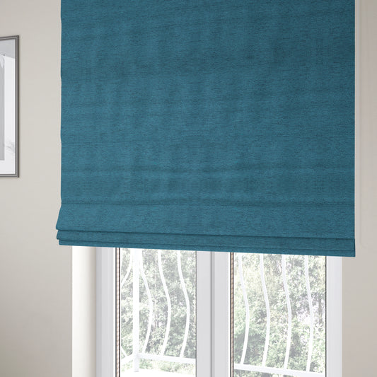 Yolando Textured Fabric Blue Colour Upholstery Furnishing Fabric - Roman Blinds