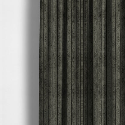 York High Low Chunky Corduroy Fabric In Charcoal Grey Colour Super Jumbo Cord - Made To Measure Curtains