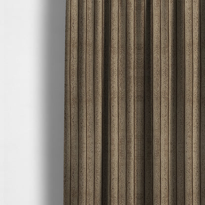 York High Low Chunky Corduroy Fabric In Brown Mocha Coffee Colour Super Jumbo Cord - Made To Measure Curtains