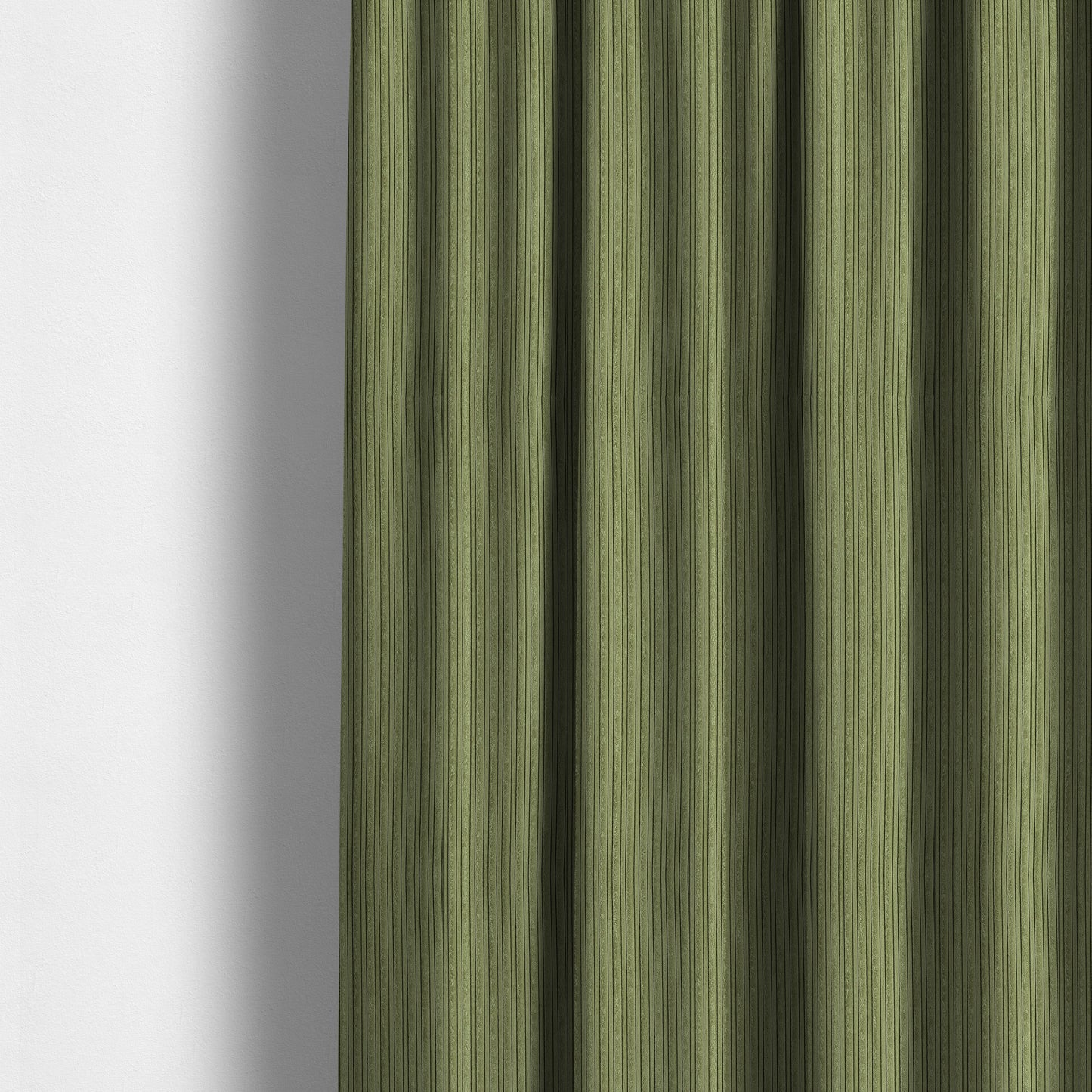 York High Low Corduroy Fabric In Lime Green Colour - Made To Measure Curtains