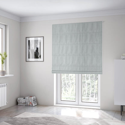 York High Low Corduroy Fabric In Silver Colour - Roman Blinds