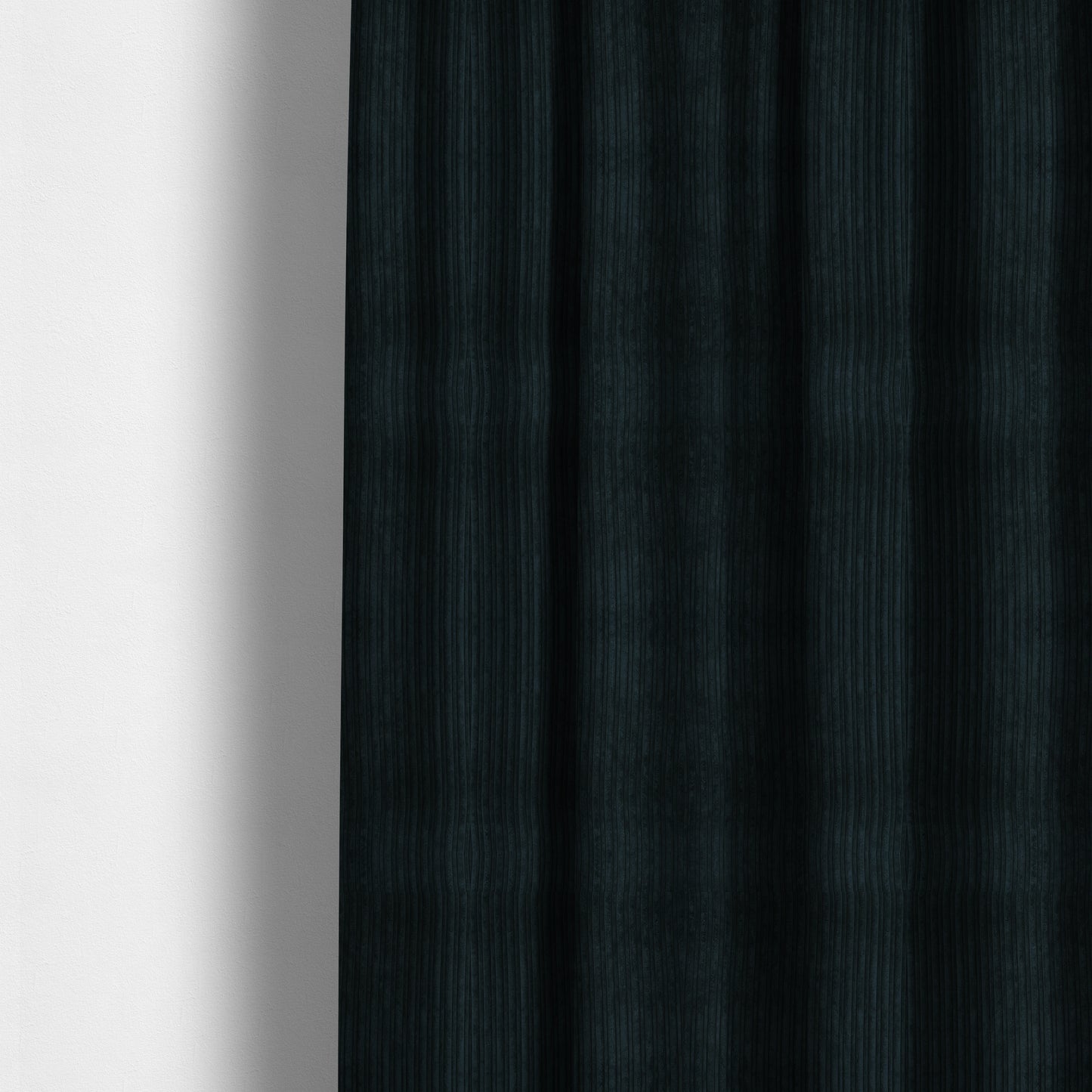 York High Low Corduroy Fabric In Navy Blue Colour - Made To Measure Curtains