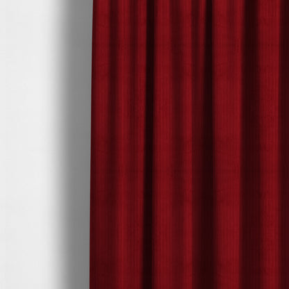 York High Low Corduroy Fabric In Red Colour - Made To Measure Curtains