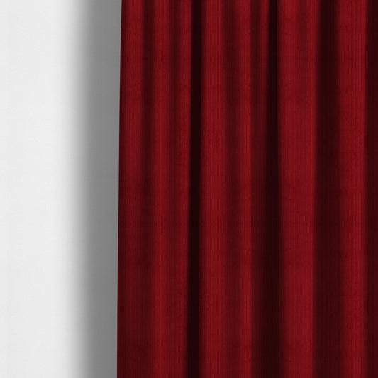 York High Low Corduroy Fabric In Red Colour - Made To Measure Curtains