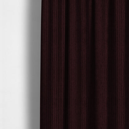 York High Low Corduroy Fabric In Aubergine Colour - Made To Measure Curtains