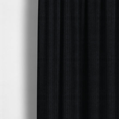 York High Low Corduroy Fabric In Black Colour - Made To Measure Curtains