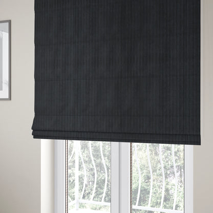 York High Low Corduroy Fabric In Black Colour - Roman Blinds